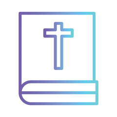 Bible Book Christ Gradient Outline Icon