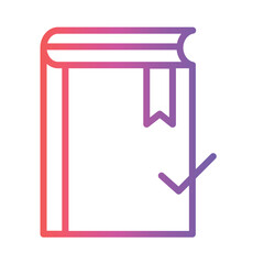 Basic Book Study Gradient Outline Icon
