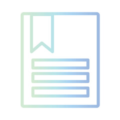 Favourite Marker Page Gradient Outline Icon