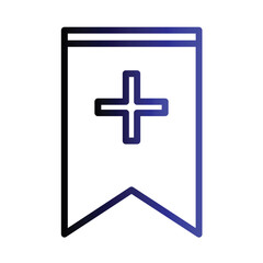 Obraz premium Favorite Like Plus Gradient Outline Icon