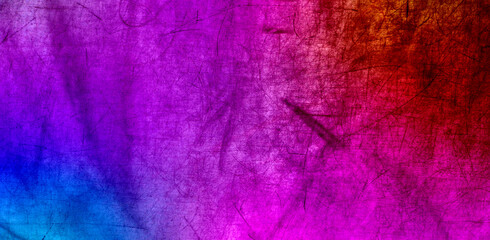 Pink blue red purple grunge background. Texture with large and small grain scratches and damage. Desktop design, website banner. Large, wide, rough, colorful, mix, bright distress pattern, pattern