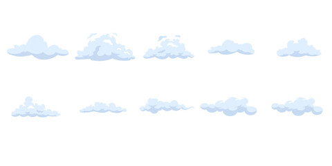flat cloud illustration - obrazy, fototapety, plakaty