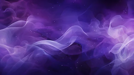Foto op Canvas Abstract purple background with swirls and clouds of smoke © Oksana