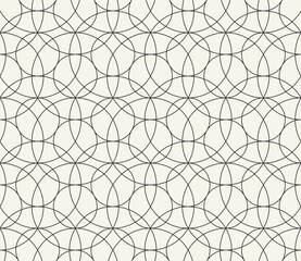 Obraz premium Vector seamless pattern. Repeating geometric elements. Stylish monochrome background design.
