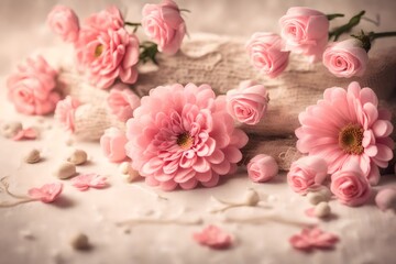 Lovely flower background for newborn baby, concept of newborn baby naturaly HD glow