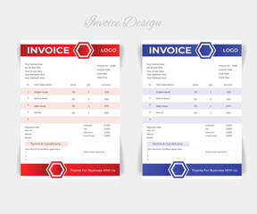 Obraz premium Invoice Design Template
