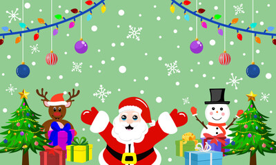 Santa Claus merry Christmas. Celebrate the festival of happiness.   
