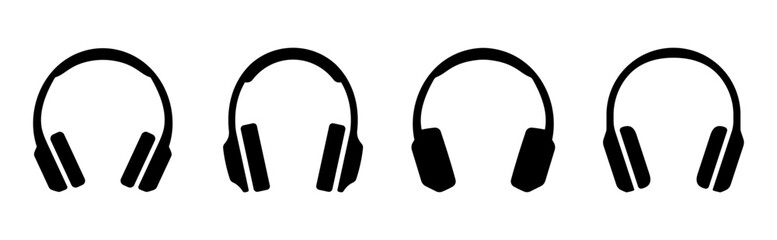 Headphones symbol set. headphone icon. vector