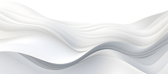 Fototapeta premium Abstract white floating wave design wallpaper