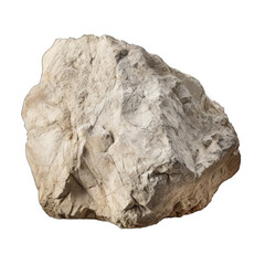 Limestone boulder isolated on transparent background