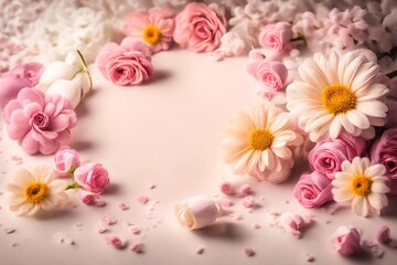 Lovely flower background for newborn baby, concept of newborn ba naturaly HD glow