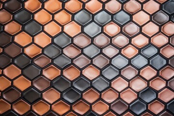 hexagonal stitching pattern on leather material