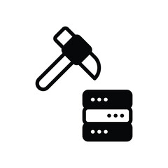 Data Mining icon isolate white background vector stock illustration