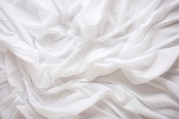 Fototapeta premium fabric detail of a white linen bed sheet