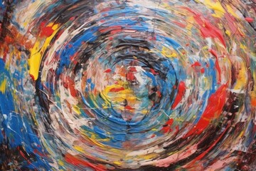 photography of circular oil paint strokes