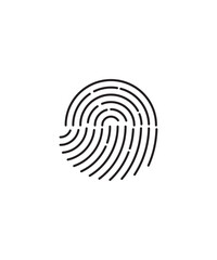 finger print icon, vector best line icon.