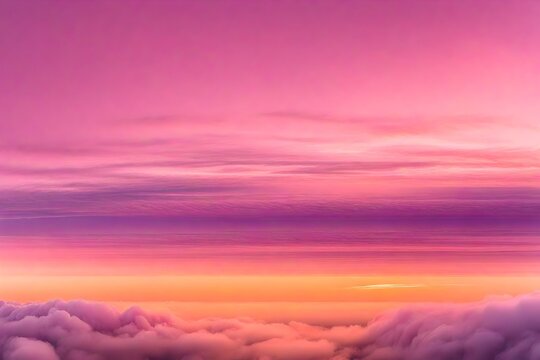 linera peaceful pink cloudscape skyline