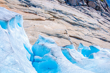 0-07-2023. Luster,Norway.Nigardsbreen is a glacier arm of the large Jostedalsbreen glacier.