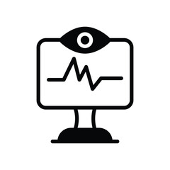 Monitoring icon isolate white background vector stock illustration