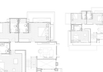 Floor plan designed building on the drawing.