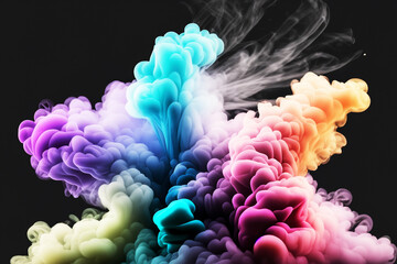 Fototapeta premium Burst of colorful smoke