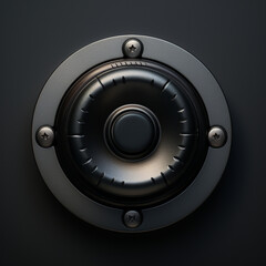 Fondo con detalle de pulsador de tonos oscuros, sobre fondo de color negro