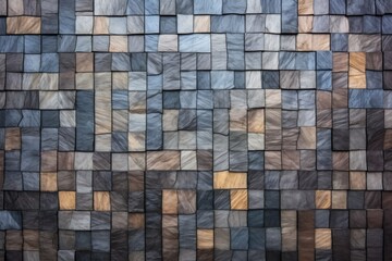 geometric pattern of square slate tiles