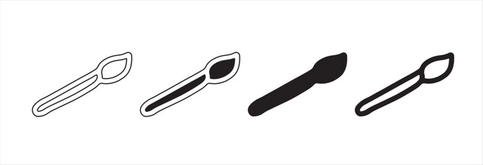 Paint Brush Silhouette Vector Set