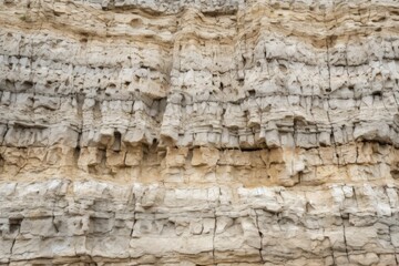 Obraz premium rough-textured limestone wall in natural light