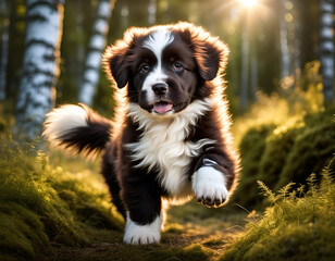 puppy in forest