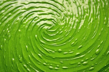 Obraz premium detail of water swirl on leaf surface