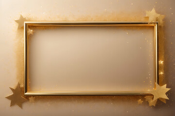 The Golden Frame Adorning the Wall,New Year celebration background frame border