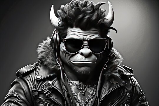 Swagg savage smiling monster, biker style getup, Biker monster like exclusive handsome monster