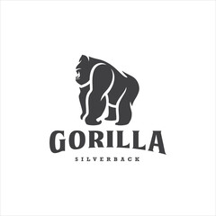 Gorilla Logo Design Vector Image