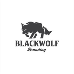 Wolf Logo Design Vector Image