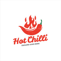 Chilli Logo Design Vector Image