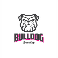 Bulldog Logo Design Vector Image
