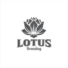 Lotus Logo Design Vector Image