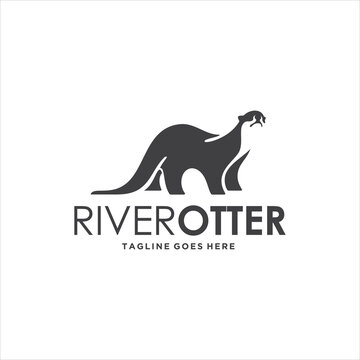 Otter Logo Design Vector Image