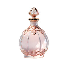 3D image of perfume bottle on transparent background, white background, isolated, icon material, vector illustration