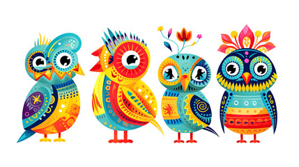 Fototapeta premium Cartoon fbird characters png