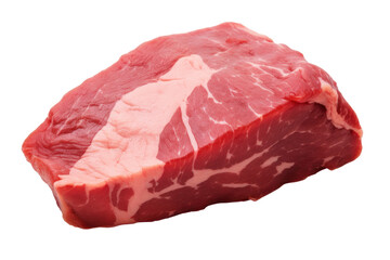 raw beef steak isolated on transparent background. Generative Ai