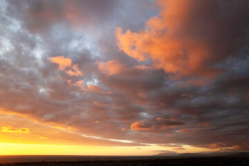 Photo shot of dark clouds during sunset