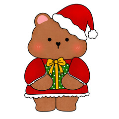 christmas teddy bear