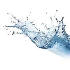 Dancing Water Splash isolated on white background