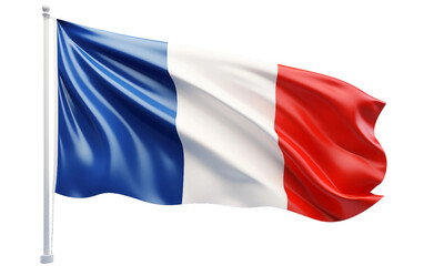 France Flag On transparent Background