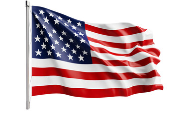 United State Flag On transparent Background