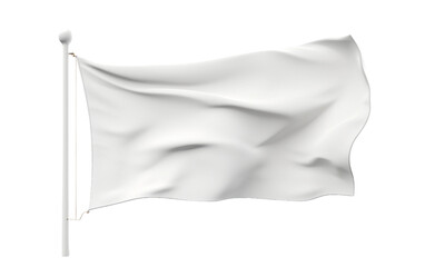 Soft White Flag On transparent Background