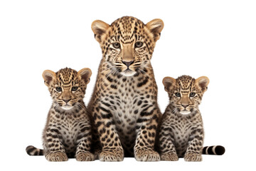 Mystical Arabian Leopard Clan -on transparent background - obrazy, fototapety, plakaty