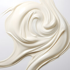 White cream swirl whirlpool isolated on white background